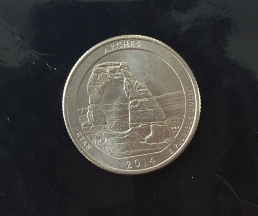 2014 Utah Arches Quarter - P  coin collectible - Main Image 2