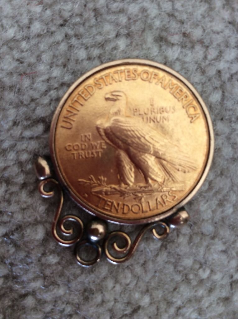 Gold Indian Eagle  coin collectible - Main Image 2