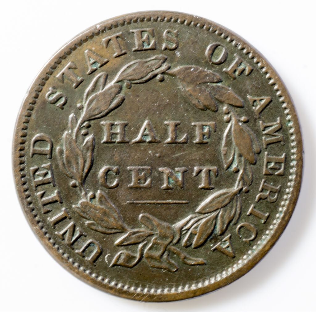 1834 Classic Head Half Cent  coin collectible - Main Image 2