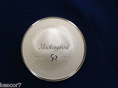 Franklin Mint 51mm Medal Roberts Birds 1973 Mockingbird Proof Almost 2oz Pure Silver  coin collectible - Main Image 2