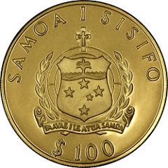 1995 Samoa Gold Commemorative Endeavour  coin collectible - Main Image 2