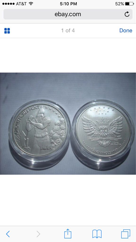 1 OZ SILVER COIN BU *EXECUTIONER* ANONYMOUS MINT  coin collectible - Main Image 2