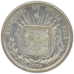 Costa Rica 50 Centavos 1885  coin collectible - Main Image 2