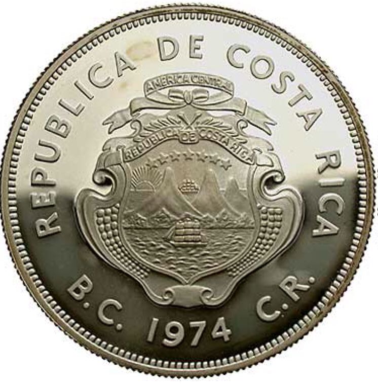 Costa Rica 50 Colones 1974  coin collectible - Main Image 2