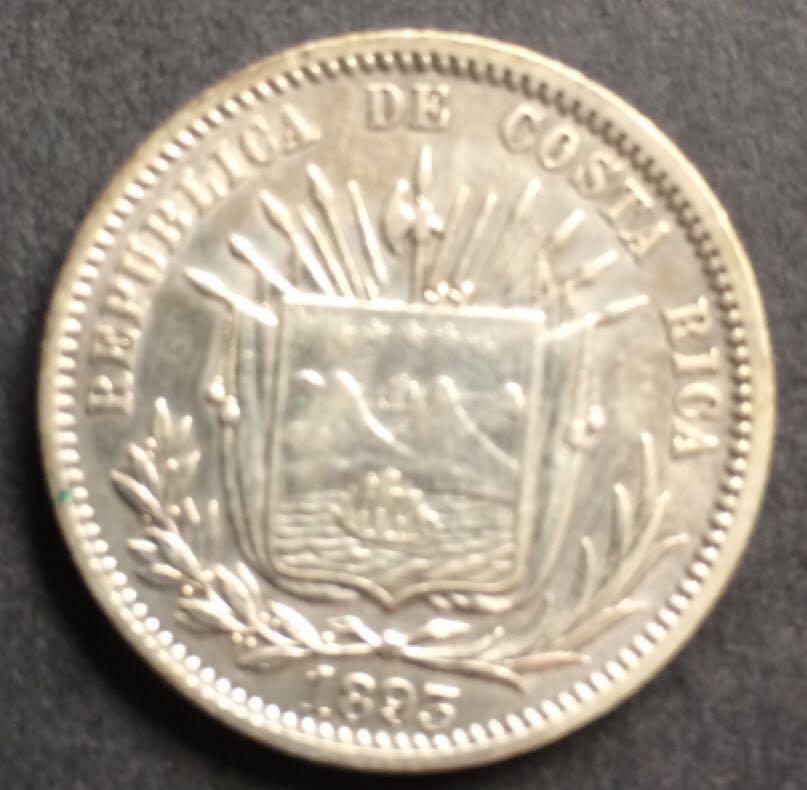 Costa Rica 25 Centavos 1893  coin collectible - Main Image 2