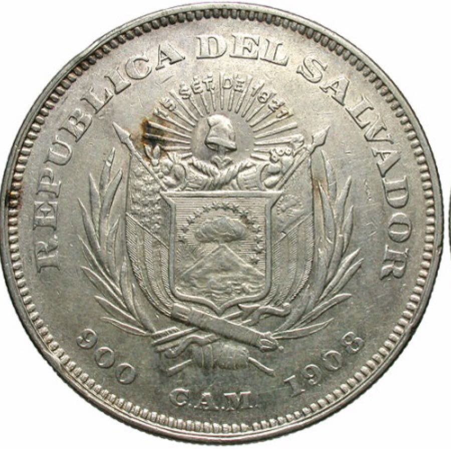 El Salvador 1 Peso 1904  coin collectible - Main Image 2