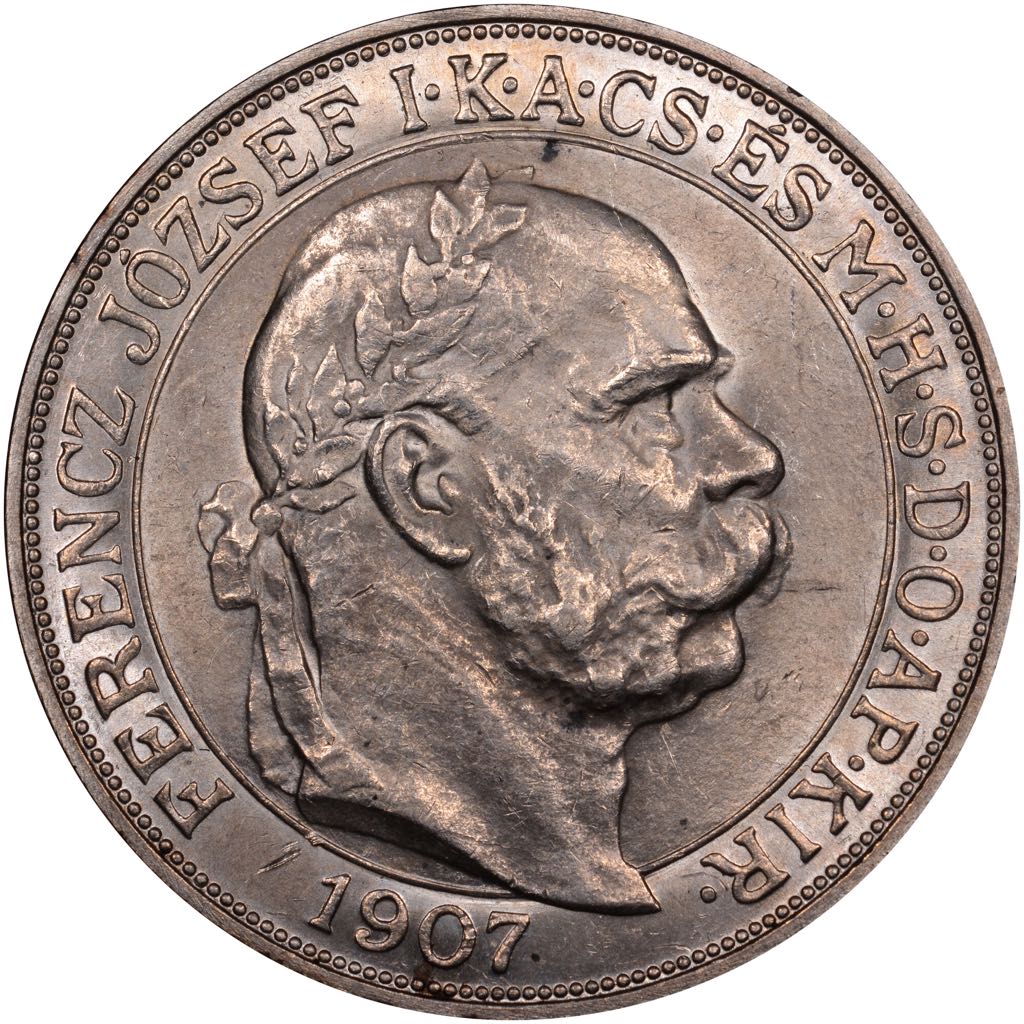Hungary 5 Korona 1907  coin collectible - Main Image 2