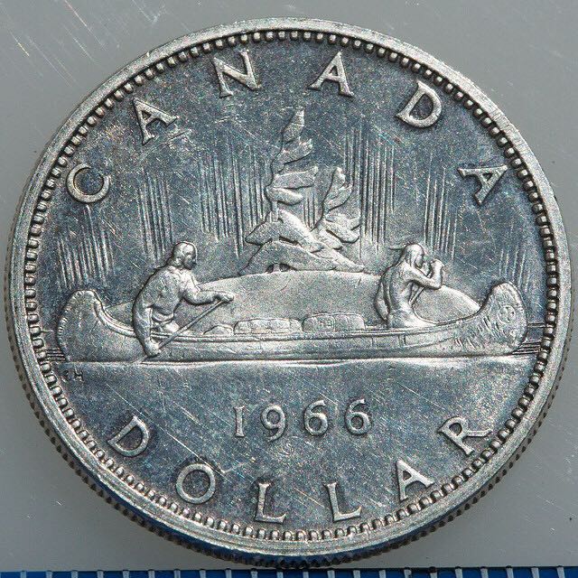 1966 Canadian Silver Dollar  coin collectible - Main Image 2