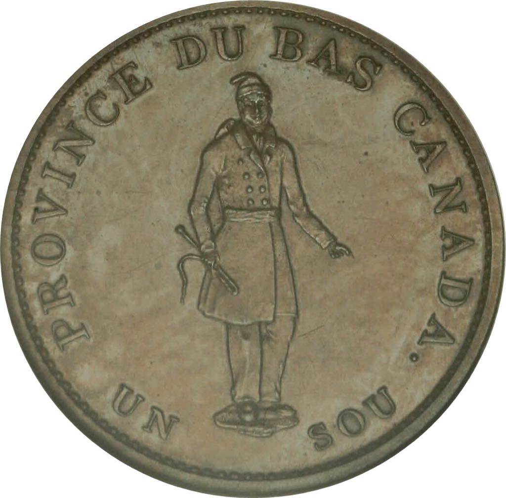 1837 Lower Canada Bank Of Montreal Half Penny Token  coin collectible - Main Image 2