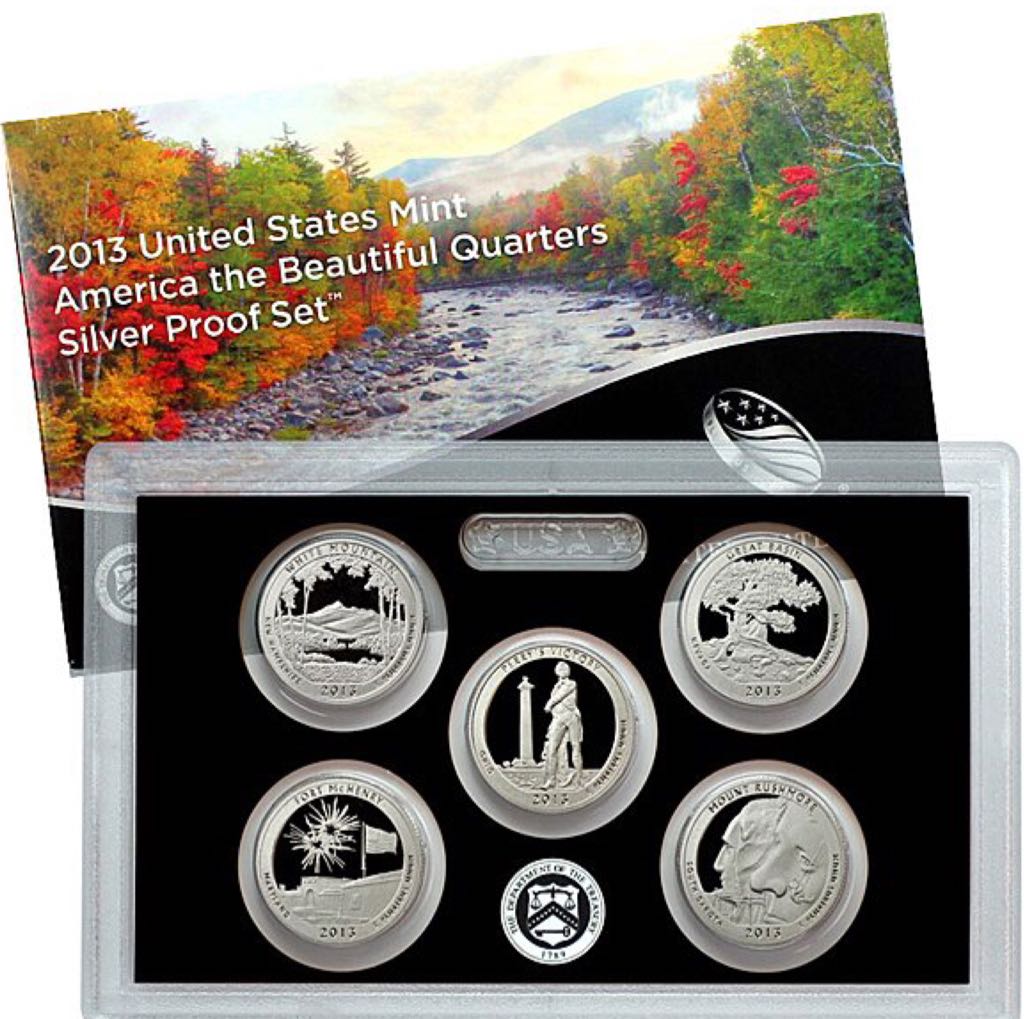 2013 America The Beautiful Quarters Silver Proof Set  coin collectible - Main Image 2
