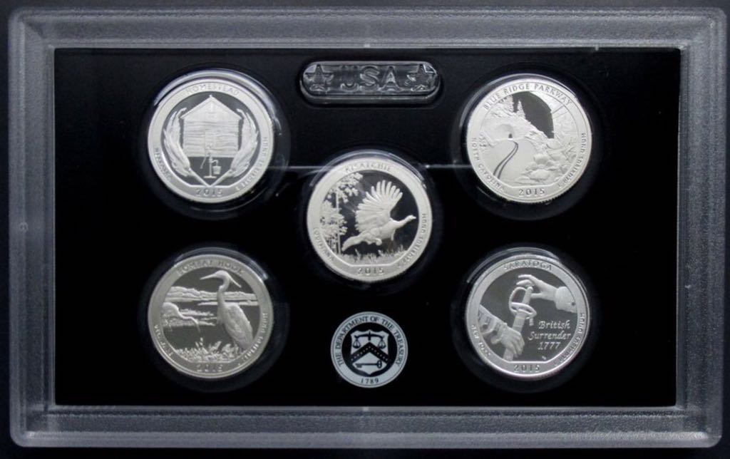 2015 America The Beautiful Quarters Silver Proof Set  coin collectible - Main Image 2