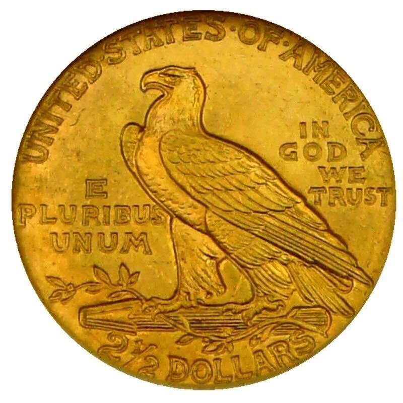 Gold $2.50 Indian Gold Quarter Eagle AU  coin collectible - Main Image 2