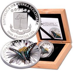 Butterfly 2015 3d Swordtail Silver Coin  coin collectible - Main Image 2