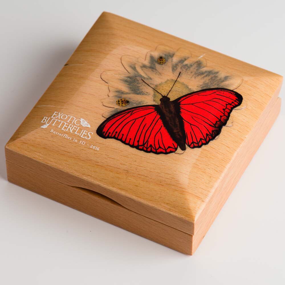 Butterfly 2016 3d Cymothoe Hobarti Silver Coin  coin collectible - Main Image 2