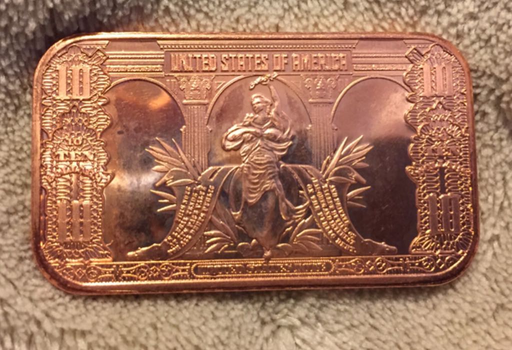 Copper Bar 10  coin collectible - Main Image 2