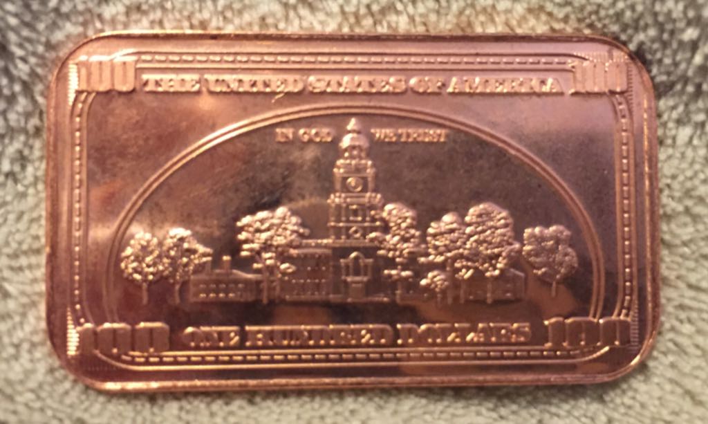 Copper Bar 100  coin collectible - Main Image 2