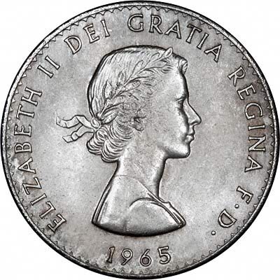 1965 Elizabeth ll Churchill Crown  coin collectible - Main Image 2