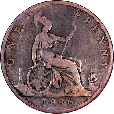 1886 Penny  coin collectible - Main Image 2