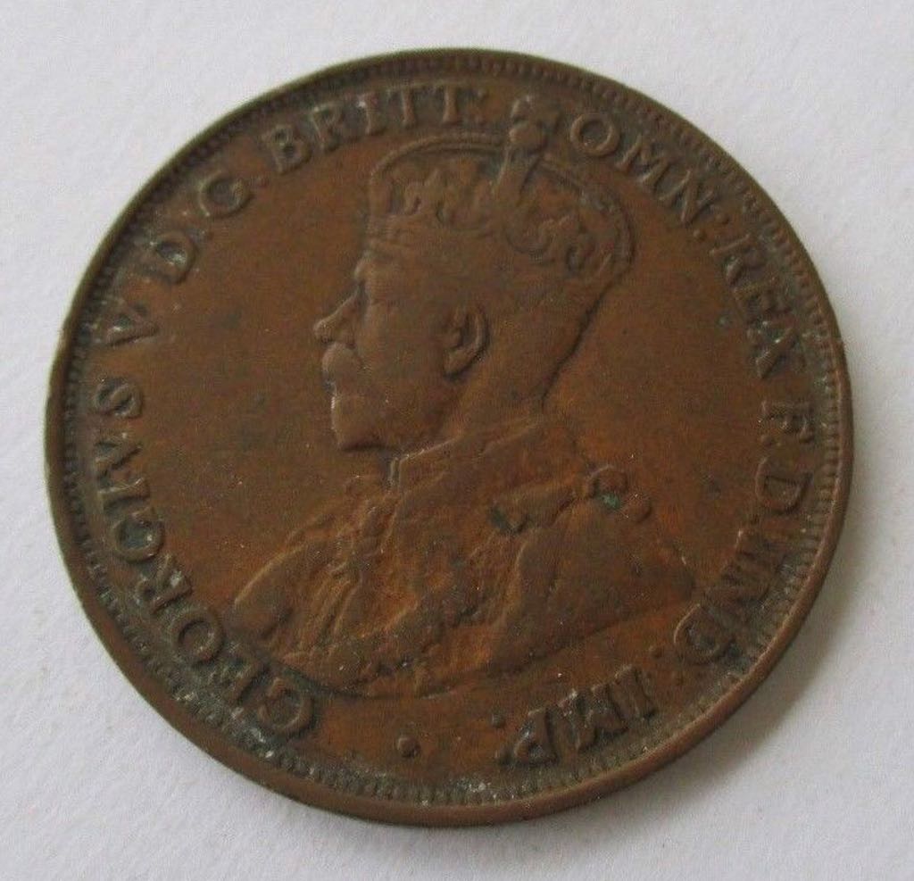 1921 Australian One Penny  coin collectible - Main Image 2