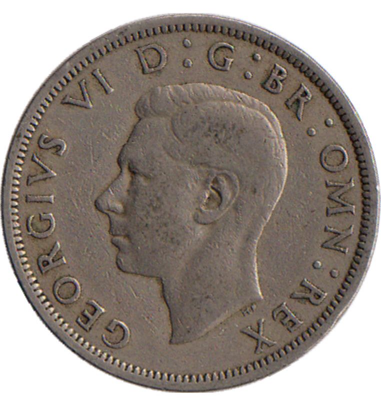 1948 Indian Half Crown Coin  coin collectible - Main Image 2