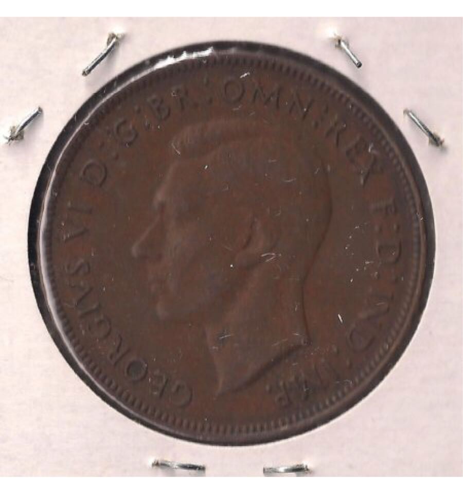 1938 Australian One Penny Coin  coin collectible - Main Image 2