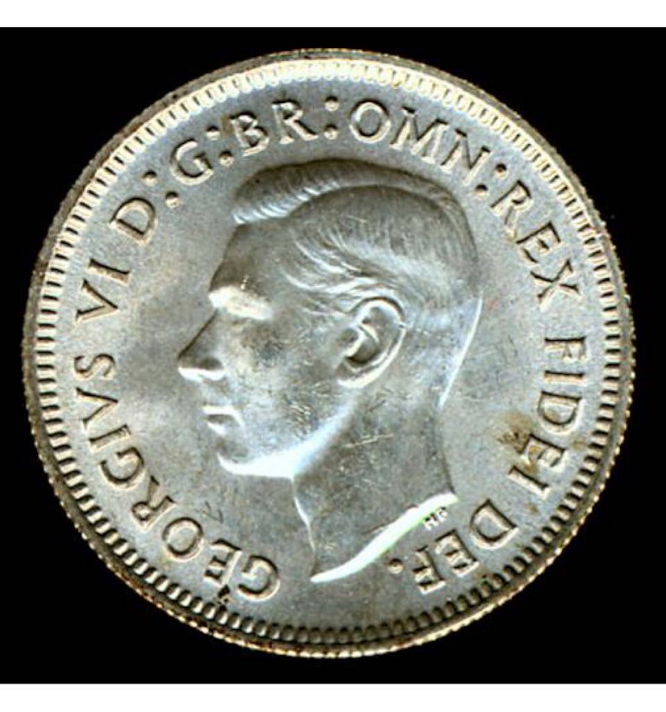 1951 Austrailian 6 Pence Coin  coin collectible - Main Image 2