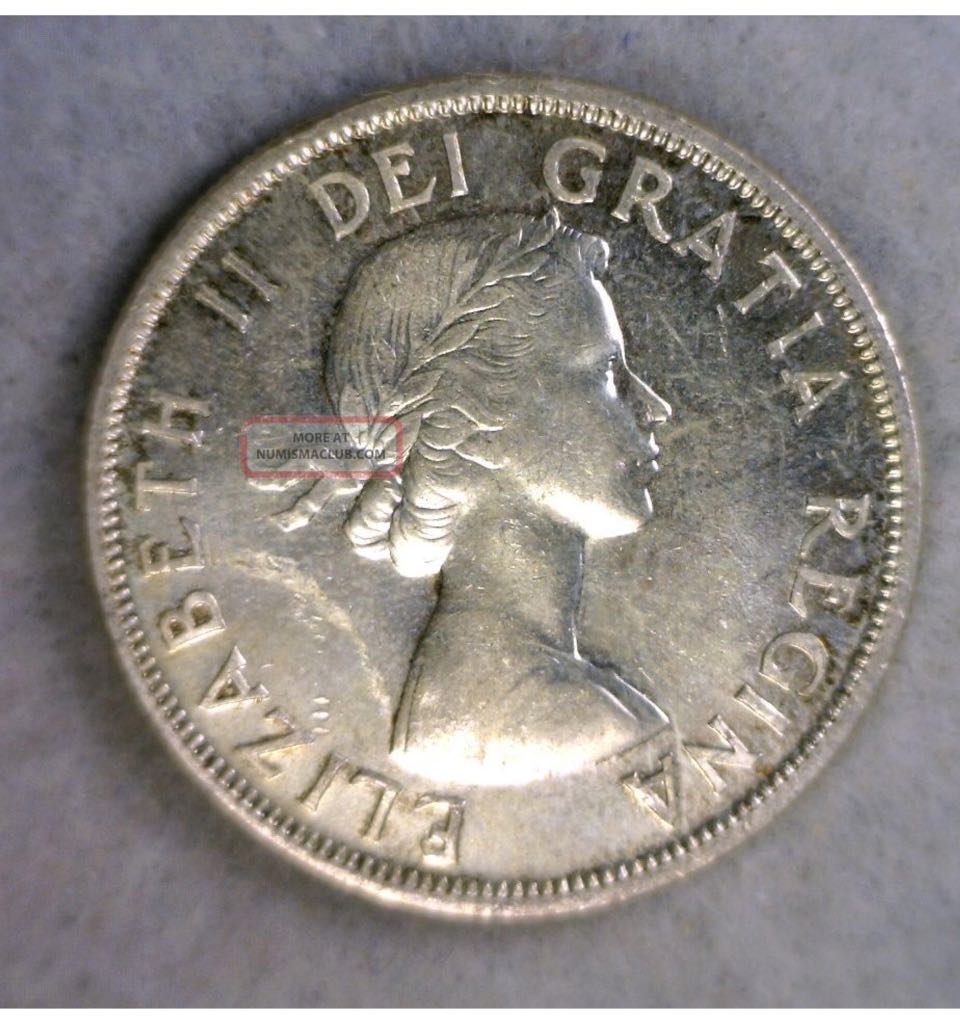 1958 Canadian 50 Cent Silver Coin  coin collectible - Main Image 2