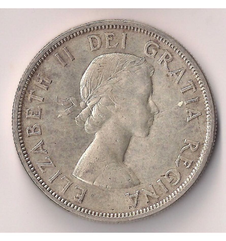 1960  Canadian Silver Quarter Coin  coin collectible - Main Image 2