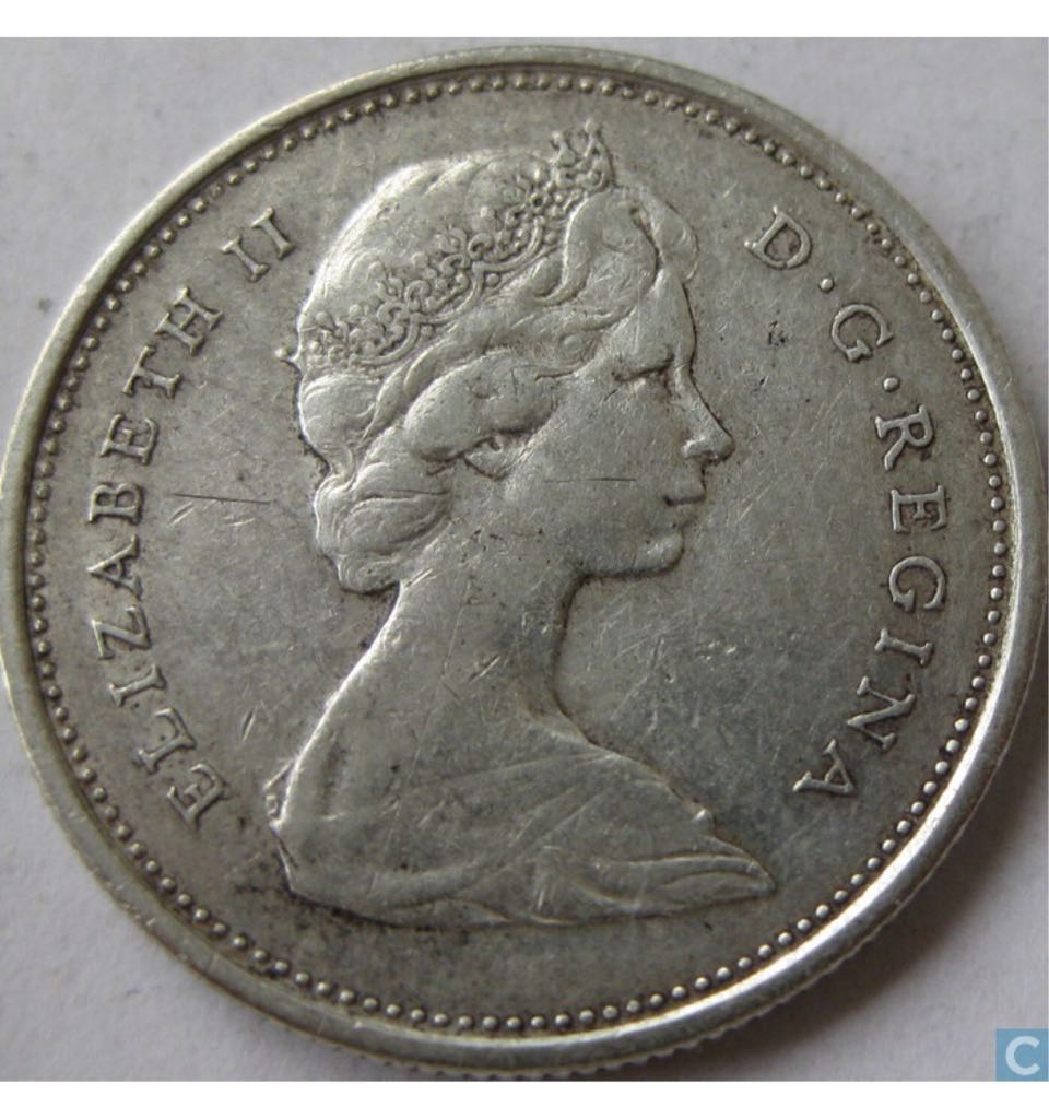 1968 Cannadian Silver Quarter Coin  coin collectible - Main Image 2