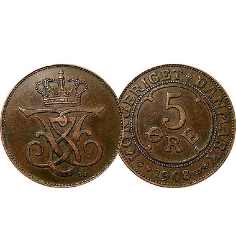 1907 Danmark 2 Ore Coin  coin collectible - Main Image 2