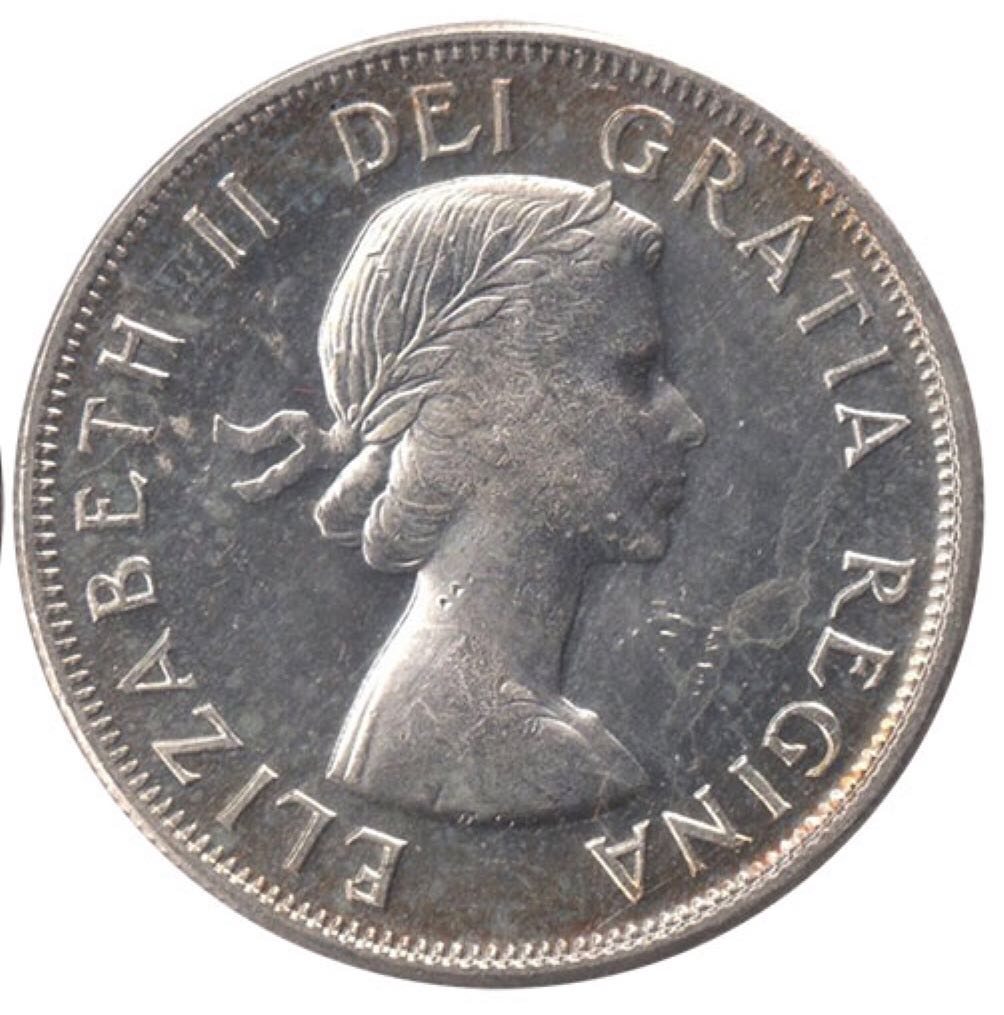 1959 Canadian Fifty Cent Silver Coin  coin collectible - Main Image 2