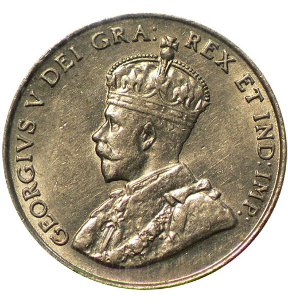 1923 Canadian Five Cent Coin Nickel  coin collectible - Main Image 2