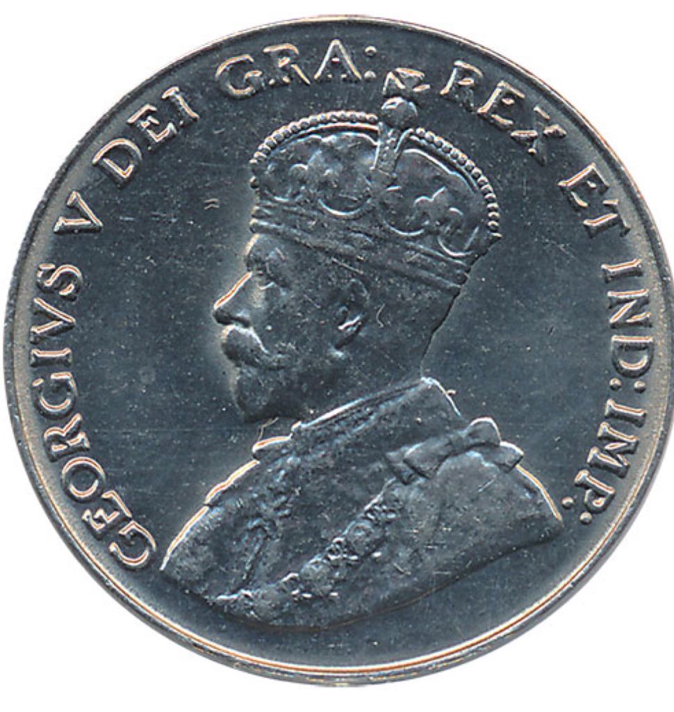 1929 Canadian Five Cent Nicle Coin  coin collectible - Main Image 2