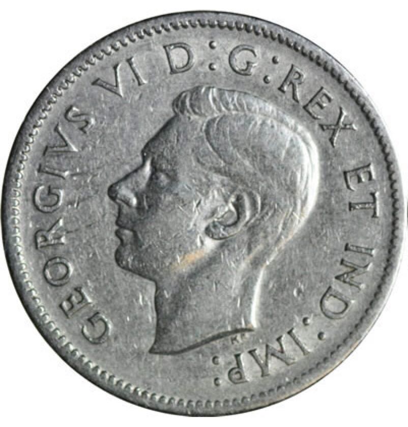 1940 Canadian Five Cent Nickel Coin  coin collectible - Main Image 2