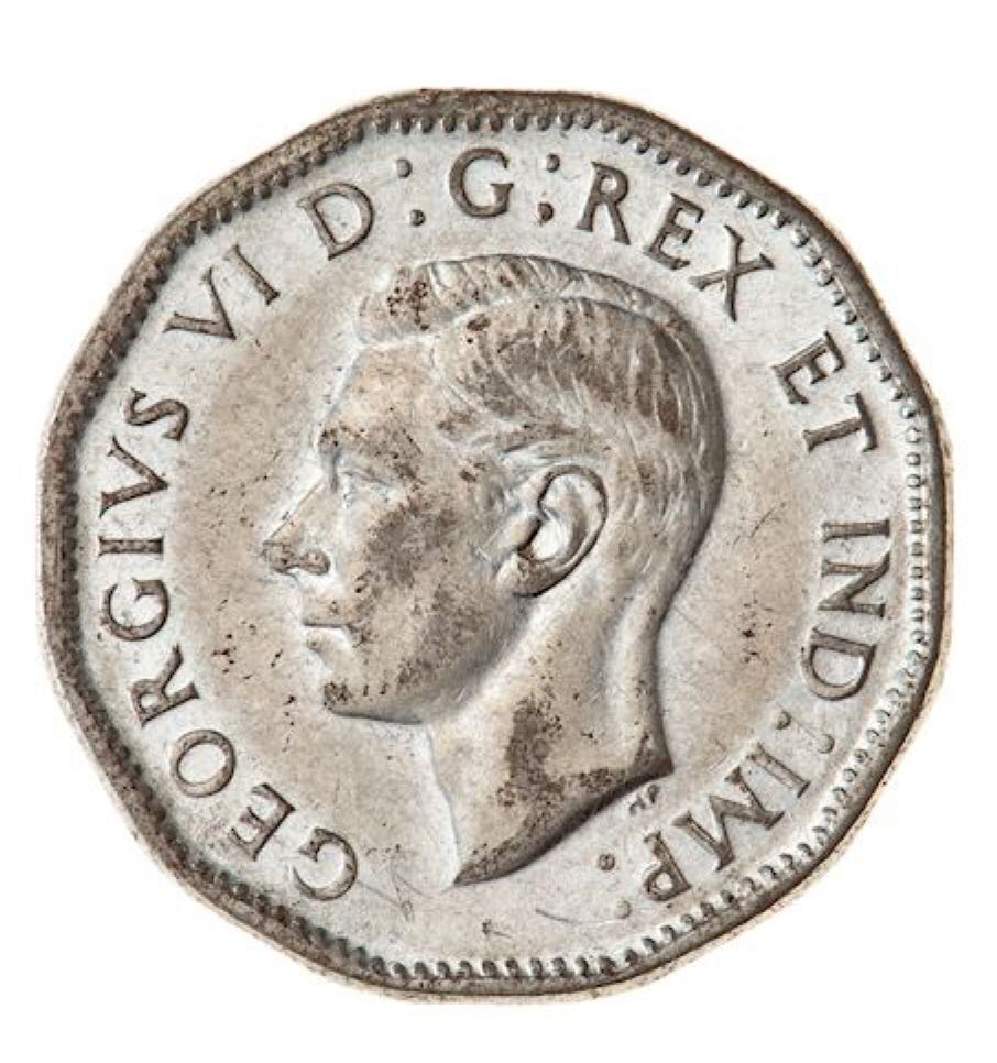 1945 Canadian Five Cent Coin  coin collectible - Main Image 2