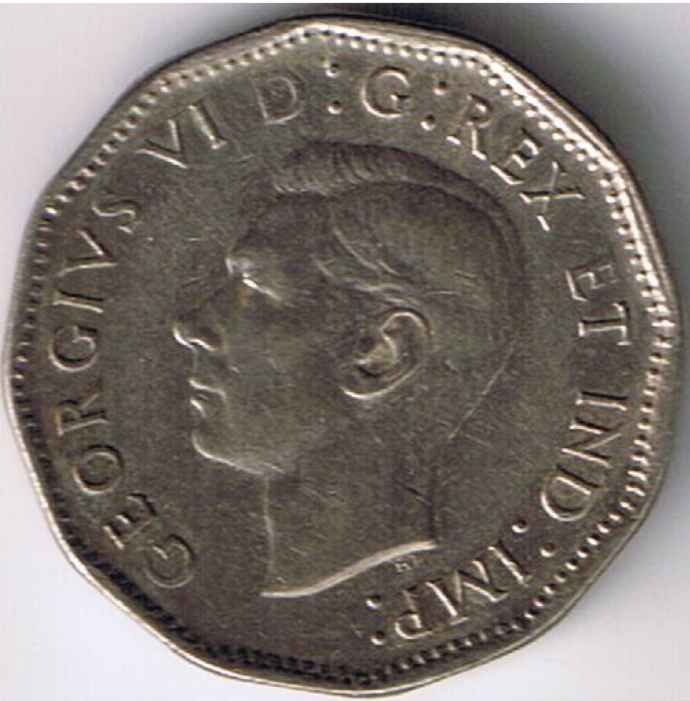 1947 Canadian Five Cent Nickel Coin ML  coin collectible - Main Image 2