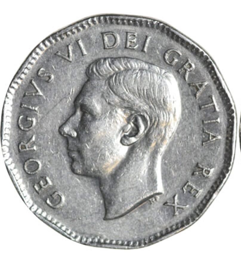 1948 Canadian Five Cent Nickel Coin  coin collectible - Main Image 2