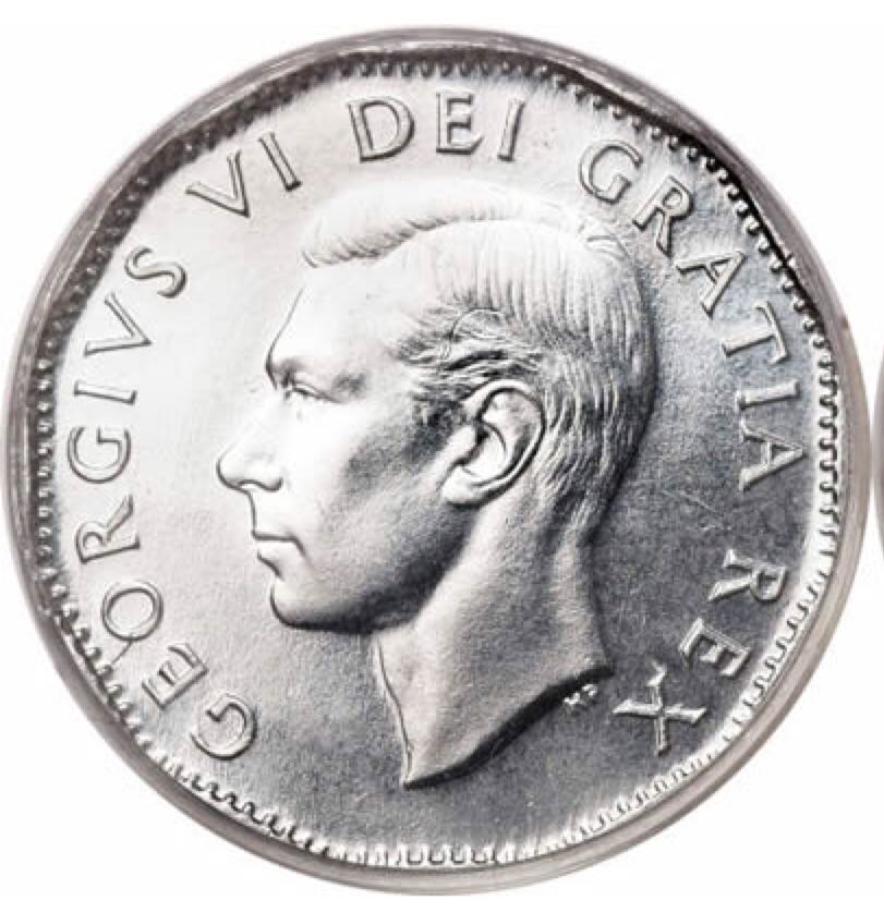 1952 Canadian Five Cent Steel Plated Coin  coin collectible - Main Image 2