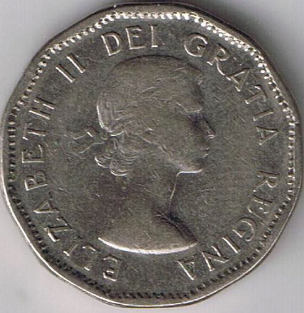 1956 Canadian Five Cent Nickel Coin  coin collectible - Main Image 2