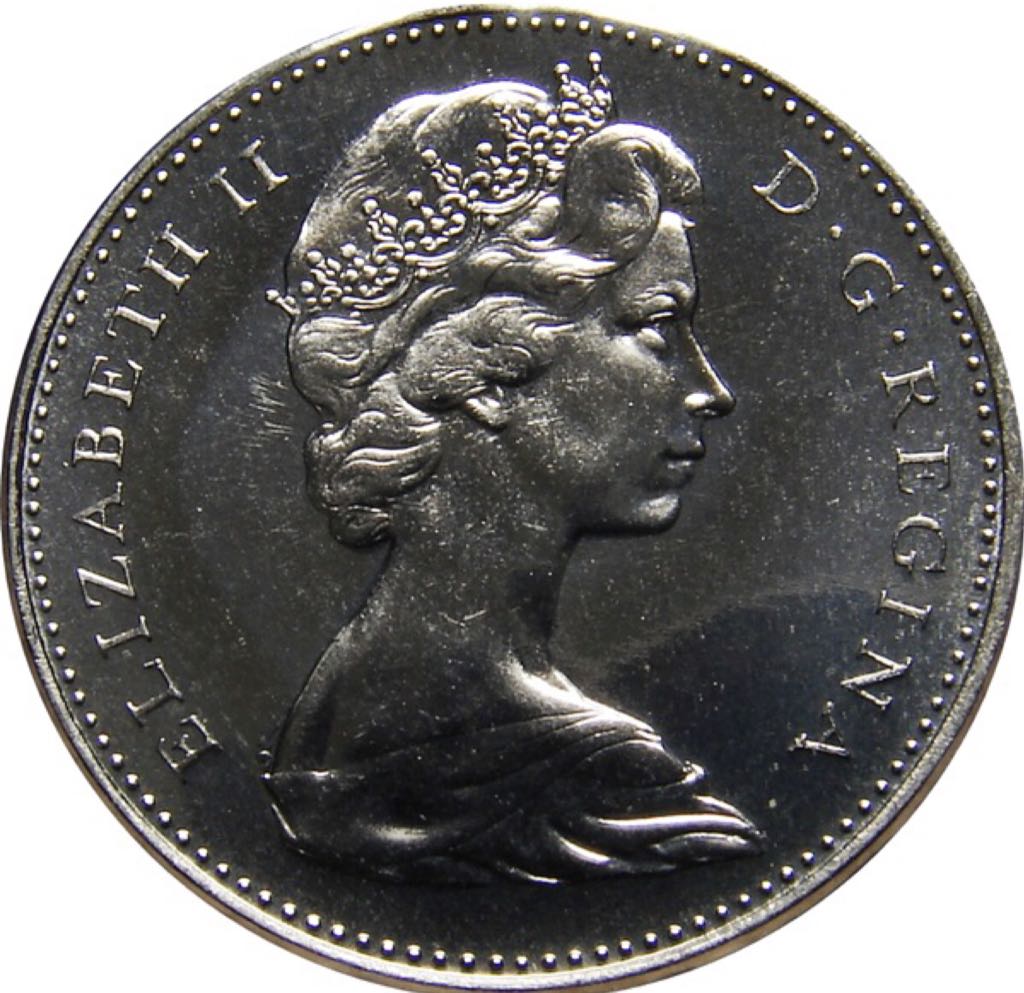 1967-1867 Candadian Centennial Five Cent Nickel Coin  coin collectible - Main Image 2