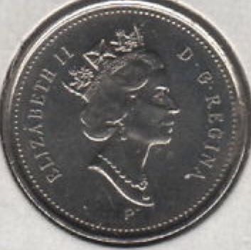 2001P Canadian Five Cent Coin  coin collectible - Main Image 2