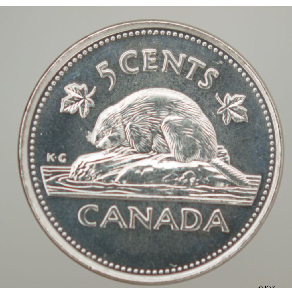 2002P-1952 Canadian Five Cent Coin  coin collectible - Main Image 2