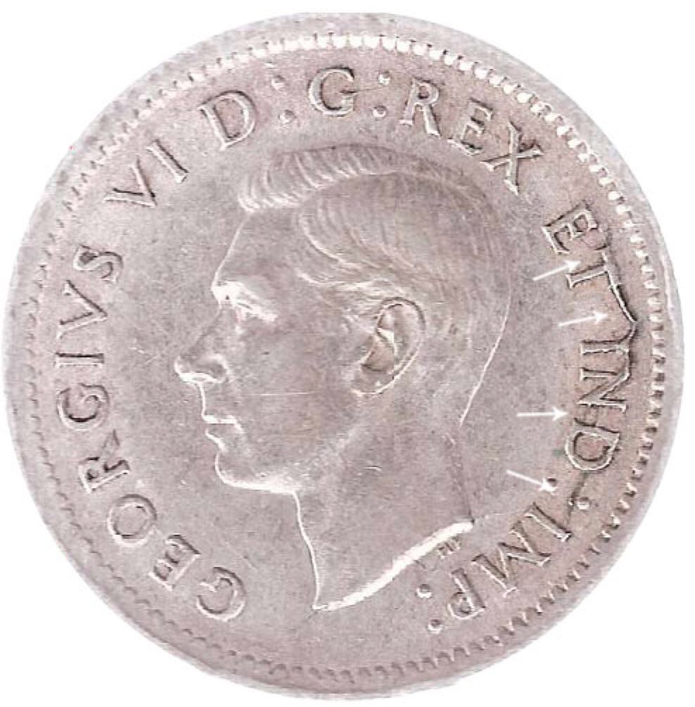 1938 Canadian Ten Cent Silver Coin  coin collectible - Main Image 2