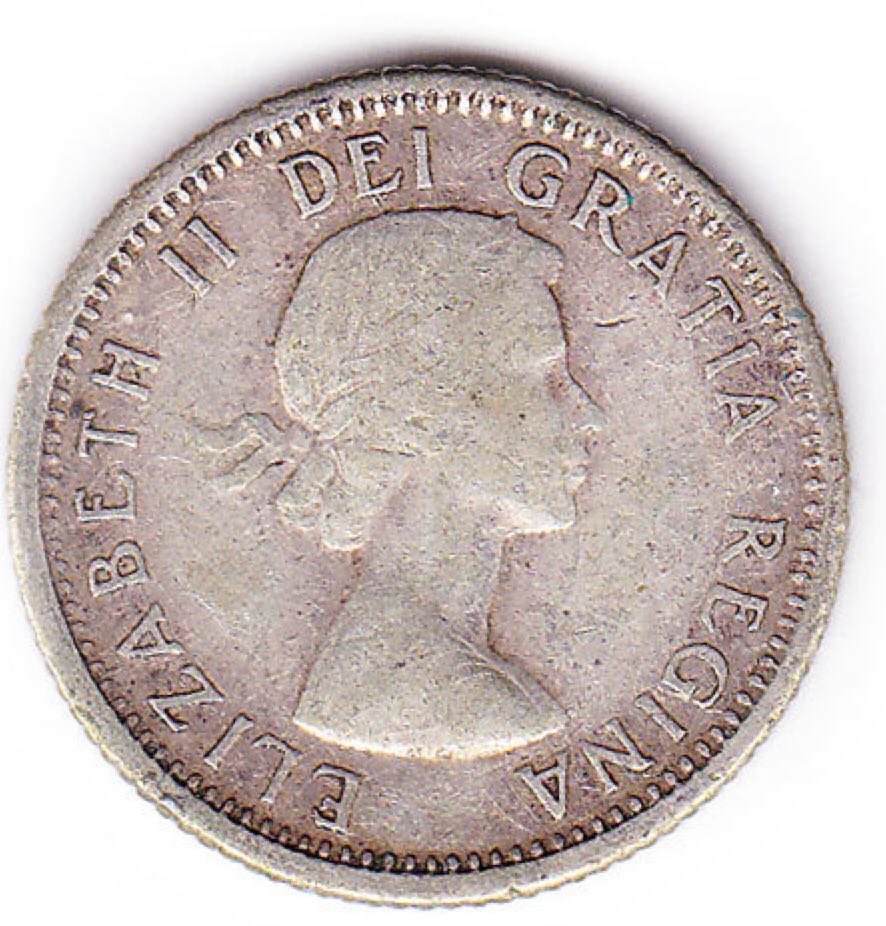 1955 Canadian Ten Cent Silver Coin  coin collectible - Main Image 2