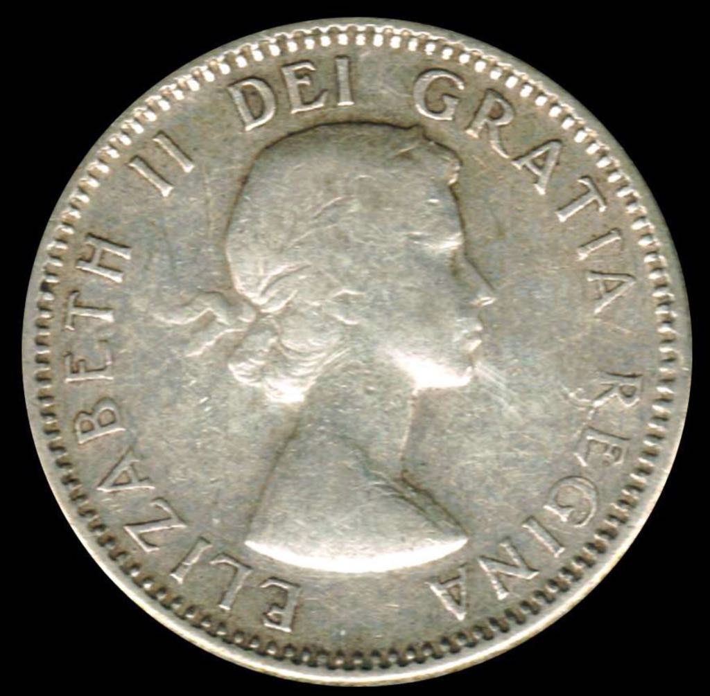1957 Canadian Ten Cent Silver Coin  coin collectible - Main Image 2