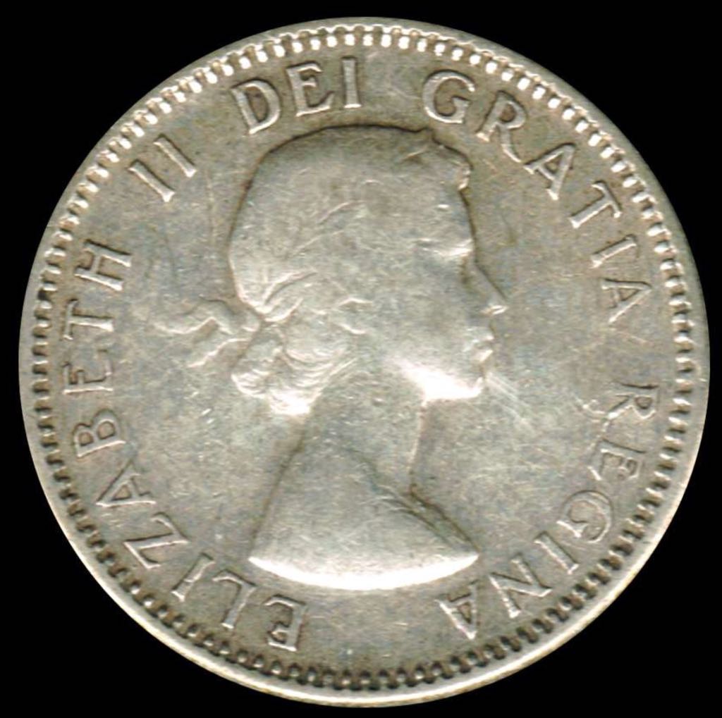 1958 Canadian Ten Cent Silver Coin  coin collectible - Main Image 2