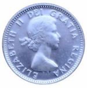 1959 Canadian Ten Cent Silver Dime  coin collectible - Main Image 2