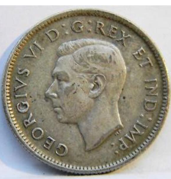 1940 Canadian Twenty Five Cent Silver Coin coin collectible - Main Image 2