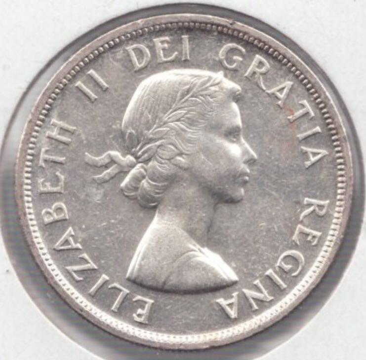 1955 Canadian Twenty Five Cent Silver Quarter  coin collectible - Main Image 2
