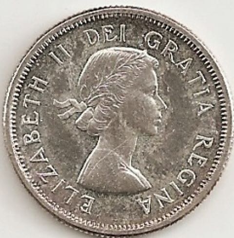 1961 Canadian Twenty Five Cent Silver  Quarter  coin collectible - Main Image 2